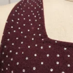 burgundy polka dot halter neck bodysuit (6)