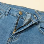 women’s high rise light blue flared denim jeans (2)