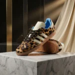 Adidas Originals x Wales Bonner Samba Leopard print sneakers with blue lining (1)