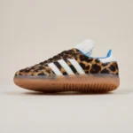Adidas Originals x Wales Bonner Samba Leopard print sneakers with blue lining (3)
