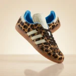Adidas Originals x Wales Bonner Samba Leopard print sneakers with blue lining (4)