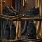 Air Jordan 4 Retro Black Cat Nubuck Sneakers (1)
