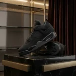 Air Jordan 4 Retro Black Cat Nubuck Sneakers (2)