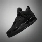 Air Jordan 4 Retro Black Cat Nubuck Sneakers (4)