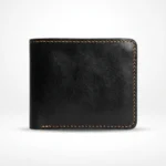 Black Bomshieny men's bi fold wallet with eagle embossing (2)
