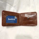 Brown crocodile embossed men's bifold wallet by Bomshisky (4)