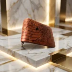 Brown textured men's bifold wallet with eagle embossing (4)