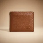 Coach New York Brown Pebbled Leather Bifold Wallet for Men (1)