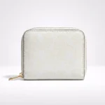 Coach Signature Canvas Small Zip Around Wallet in Chalk White (2)