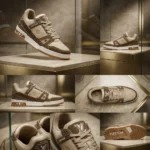 Louis Vuitton Trainer Sneaker Beige Brown Leather Luxury Men Shoe (3)
