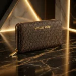 Michael Kors Brown Monogram Zip Around Women’s Wallet (1)