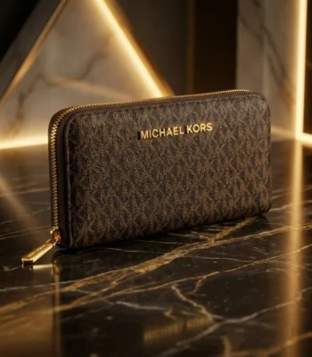 Michael Kors Brown Monogram Zip Around Women’s Wallet (1)