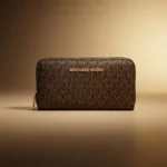 Michael Kors Brown Monogram Zip Around Women’s Wallet (5)