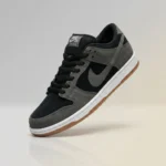 Nike SB Dunk Low Pro sneaker in grey and black suede with gum sole (1)