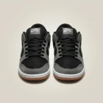 Nike SB Dunk Low Pro sneaker in grey and black suede with gum sole (2)