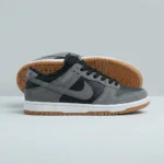 Nike SB Dunk Low Pro sneaker in grey and black suede with gum sole (5)