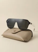 Ray Ban Men's Matte Grey Navigator Sunglasses with Polarized Dark Grey Lenses (1)