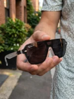 Ray Ban Men's Matte Grey Navigator Sunglasses with Polarized Dark Grey Lenses (5)