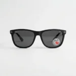 Ray Ban Scuderia Ferrari matte black square sunglasses for men with yellow shield logo (6)