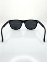 Ray Ban matte black polarized square sunglasses for men with brown leather case (5)