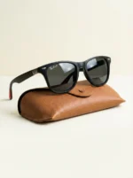 Ray Ban matte black square sunglasses for men with polarized lenses (1)