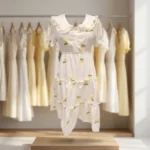 Women's White Cotton Embroidered Tiered Maxi Dress (1)