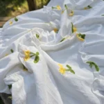Women's White Cotton Embroidered Tiered Maxi Dress (4)