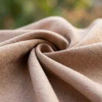Women's dusty peach wide leg textured cotton casual pants (5)