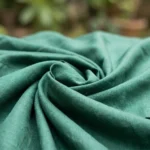Women's emerald green long sleeve button down shirt with classic collar (2)
