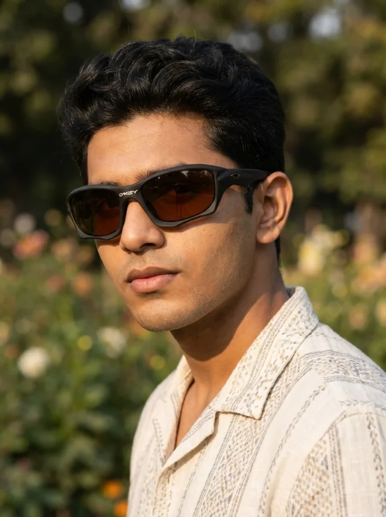 akley matte black wraparound sports sunglasses for men with amber tinted lenses (1)