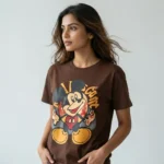 brown short sleeve t shirt with a vintage graphic print (9)