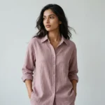 dusty mauve relaxed fit button down shirt (2)