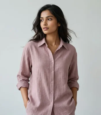 dusty mauve relaxed fit button down shirt (2)