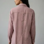 dusty mauve relaxed fit button down shirt (3)