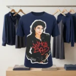 navy blue oversized Michael Jackson Bad Tour 88 graphic t shirt (5)