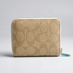 oach Monogram Beige Compact Zip Around Wallet for Women (4)
