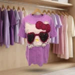 purple oversized Hello Kitty t shirt (2)