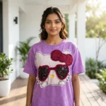 purple oversized Hello Kitty t shirt (4)