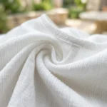 white crinkle textured cotton fabric used for a summer maxi dress (3)
