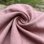 Dusty pink linen tunic shirt dress for women (1)
