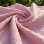 Light pink textured cotton formal casual shirt for women (5)