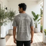 Man and woman wearing casual unisex grey t shirts (3)