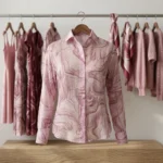 Mauve and pink marble print formal shirt for women (4)