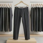 Men's charcoal grey tailored trousers smart casual (1)