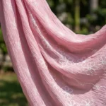 Women's pink embroidered puff sleeve shirt (4)