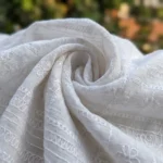 Women's white floral embroidered button down shirt (6)