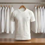 a white textured luxury unisex t shirt (5)