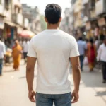 a white textured luxury unisex t shirt (6)