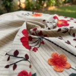 beige striped women's half sleeve shirt (4)