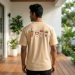 casual beige unisex t shirts